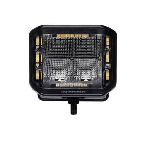Go Rhino - Blackout Combo Series LED Lights - Pair of 4x3 LED Cube Sideline Flood Lights W/Amber - Image 5