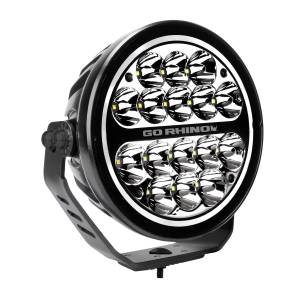 Go Rhino - Blackout Series LED Lights - 7" Maxround LED Driving Light W/ Daytime Running Lights - Image 2