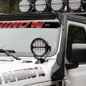 Go Rhino - Blackout Series LED Lights - 7" Maxround LED Driving Light W/ Daytime Running Lights - Image 7