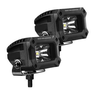 Go Rhino - Bright Series LED Lights - Pair of 3x2 Rectangle Spot Light Kit - Image 2