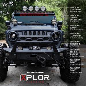 Go Rhino - Blackout Series LED Lights - 31.5" Single Row LED Light Bar - Image 8
