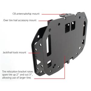 Go Rhino - Rockline Spare Tire Relocation Kit for Jeep Wrangler JL fits up to 40" tire - Image 6