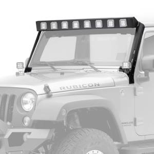 WLF Windshield Light Frame for Jeep JK - Fits Eight 3" LED Cube Lights