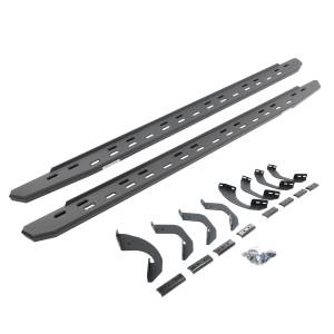 RB30 Slim Line Running Boards with Brackets Kit - Crew Max Only