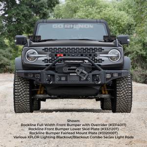 Go Rhino - Rockline Winch-Ready Front Stubby Bumper With Overrider For Ford Bronco - Image 4