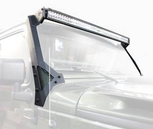 XE Windshield LED Light Mount for Jeep Wrangler JK, fits 50" LED Light Bar