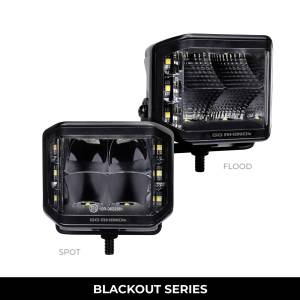 Go Rhino - Blackout Series LED Lights - Pair of 4x3 LED Cube Sideline Flood Light Kit - Image 5