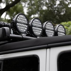 Go Rhino - Blackout Series LED Lights -9" Round Single Spot Light Kit W/Daytime Running Lights - Image 7