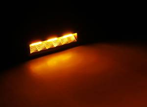 Go Rhino - Blackout Combo Series LED Lights - Pair of Sixline Flood Lights With Amber Accent - Image 2