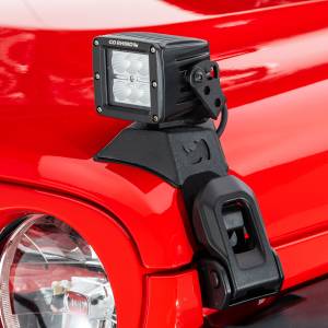 Go Rhino - XE Hood Latch LED Light Mounts for Jeep JL/JT - Fits Single 3x3 LED Cube Light - Image 5