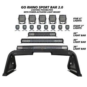 Go Rhino - Sport Bar 2.0 with Power Actuated Retractable Light Mount - Image 5